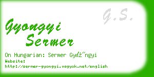 gyongyi sermer business card